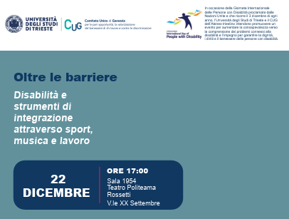 Oltre le barriere. Disabilità e strumenti di integrazione attraverso sport, musica e lavoro
